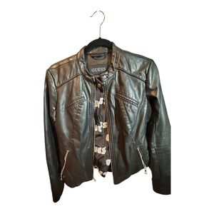Guess Black Fitted Moto Jacket